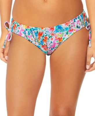 Raisins - Juniors' Luna Floral-Print Side-Tie Bikini Bottoms
