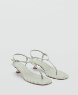 MANGO - Women's Kitten Heel Strap Sandals