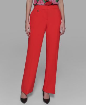 KARL LAGERFELD PARIS - Women's Straight-Leg Creased Pants