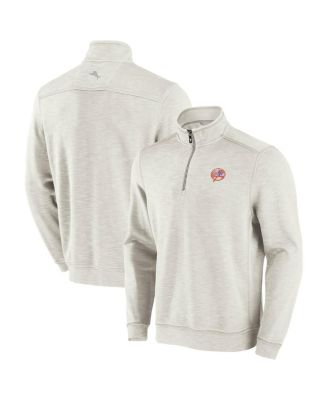 Tommy Bahama - Men's Cream New York Yankees Sport Tobago Bay Tri-Blend Half-Zip Sweatshirt