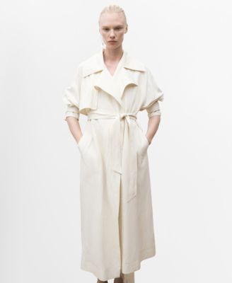 MANGO - Women's Oversized Lapel Trench Coat