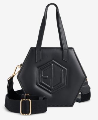 EUMELANIN - Hexagonal Leather Small Crossbody Bag