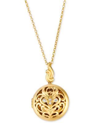 Le Vian - Vanilla Diamond&reg; Locket Necklace (1/10 ct. t.w.) in 14k Yellow Gold