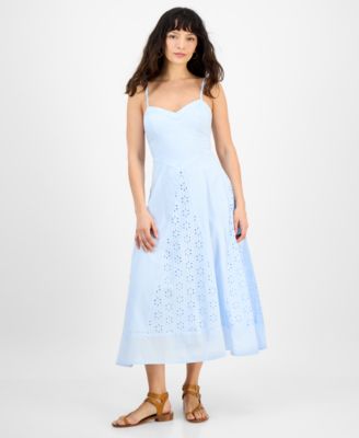 And Now This - Petite V-Neck Sleeveless Cotton Maxi Dress