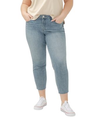 Silver Jeans Co. - Plus Size Suki Straight-Leg Cropped Jeans