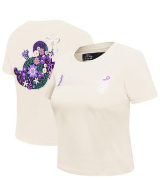 Freeze Max - Women's Cream Mickey Friends Rooting For You Baby Doll Cropped T-Shirt