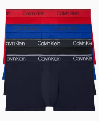 Calvin Klein - Men's 3+1 Value Pack Micro Stretch Low-Rise Trunks