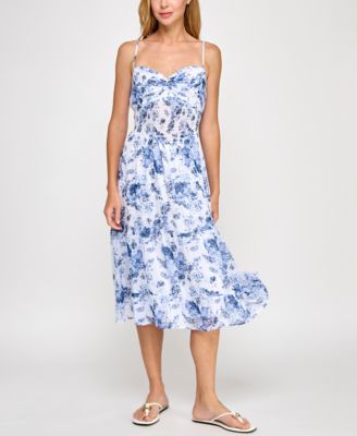 Trixxi - Juniors' Floral-Print Midi Dress