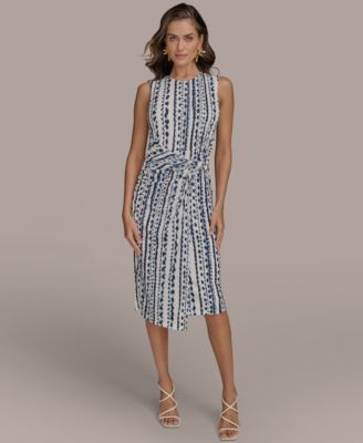 Donna Karan New York - Women's Printed Side-Twist Dress