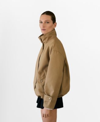 MANGO - Women's Gathered Hem Cotton Parka