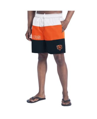G-III Sports by Carl Banks - Men's Navy/Orange Chicago Bears Sunrise Volley Swim Shorts