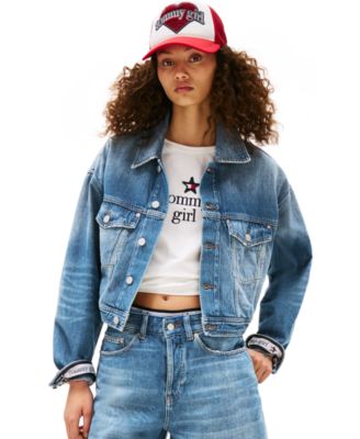 Tommy Jeans - Women's Tommy Girl Oversized Cropped Trucker Jacket