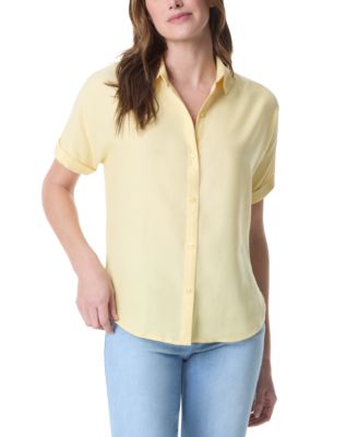 Gloria Vanderbilt - Women's Daisy Drop-Hem Button Shirt