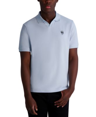 KARL LAGERFELD PARIS - Men's Short Sleeve Karl Head Logo Pique Polo Shirt