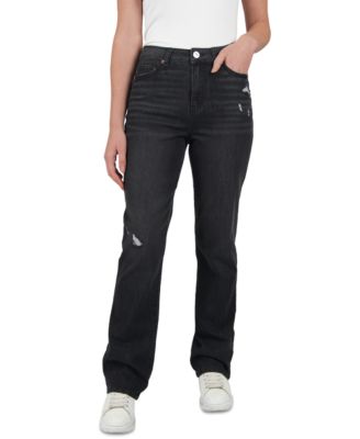 Rewash - Juniors' High-Rise Loose Bootcut Jeans