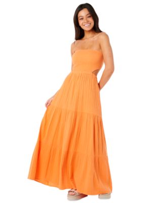 Rip Curl - Juniors' Surf Cotton Smocked Maxi Dress