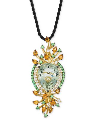 Le Vian - Multi-Gemstone Silk Cord Pendant Necklace (19-1/3 ct. t.w.) in 14k Yellow Gold, 18"