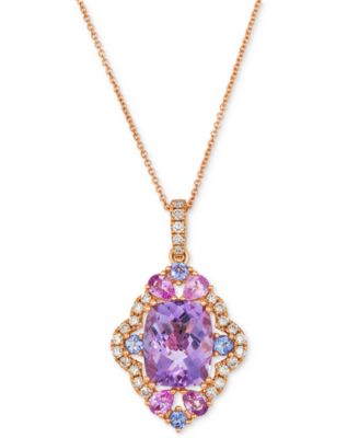 Le Vian - Multi-Gemstone (4-1/4 ct. t.w.) & Nude Diamond (1/3 ct. t.w.) 20" Pendant Necklace in 14k Rose Gold