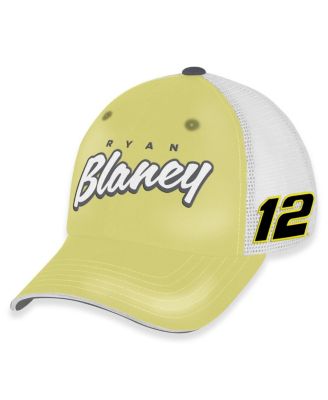 Checkered Flag Sports - Women's Yellow/White Ryan Blaney Pit Box Adjustable Trucker Hat