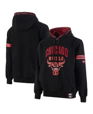 Two Hype - Men's Black Chicago Bulls Culture Hoops Collection Premium Pullover Hoodie