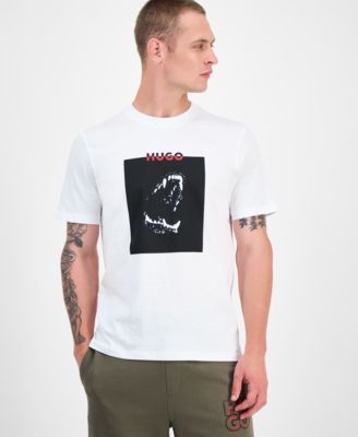 Hugo Boss - Men's Dobero Short Sleeve Crewneck Dog Fangs Graphic T-Shirt