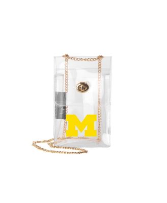 Logo Brands - Michigan Wolverines Clear Essential Crossbody Purse