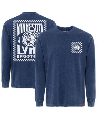 Sportiqe - Men's and Women's Blue Minnesota Lynx Rock Roll Collection Bono Mineral Wash Premium Long Sleeve T-Shirt