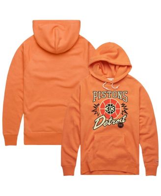 Homage - Men's and Women's Orange Detroit Pistons Hometown Edition Tri-Blend Raglan Pullover Hoodie
