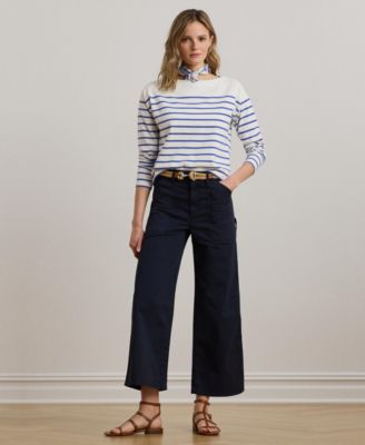 Lauren Ralph Lauren - Petite Stretch Chino Wide-Leg Cropped Pants