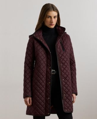 Macy's - Women's Hooded Quilted Coat