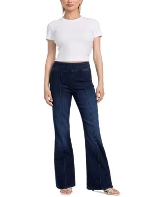 GUESS - Women's Sexy High Rise Pull-On Flare Leg Jeans