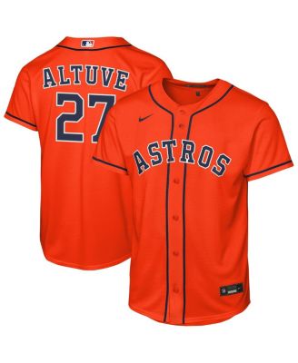 Nike - Big Boys and Girls Jose Altuve Orange Houston Astros Alternate Replica Jersey