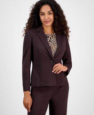 Kasper - Compression One-Button Long-Sleeve Jacket, Regular & Petite