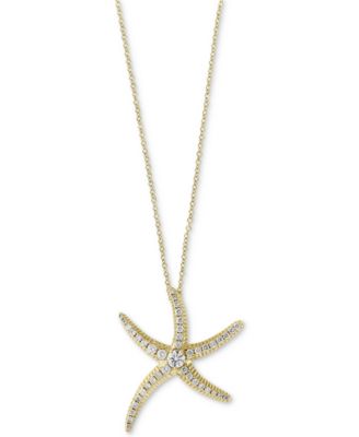 EFFY Collection - Diamond Starfish Pendant Necklace (1/2 ct. t.w.) in 14k Gold