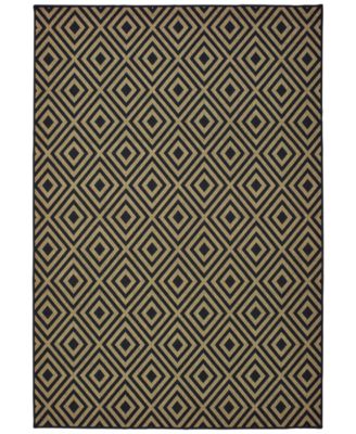Oriental Weavers - Marina 2335K Black/Tan 5'3" x 7'6" Indoor/Outdoor Area Rug