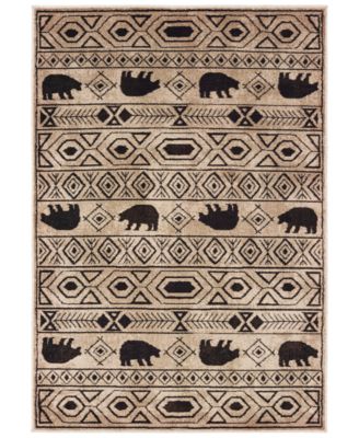 Oriental Weavers - Woodlands 9651A Ivory/Black 5'3" x 7'3" Area Rug