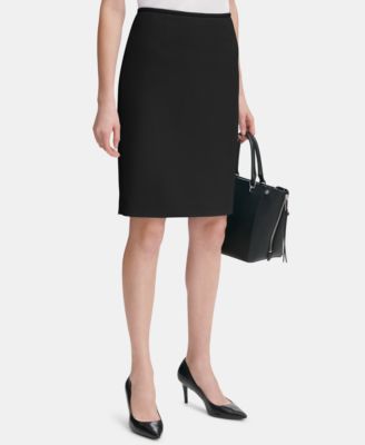 Calvin Klein - Women's Scuba Crepe Pencil Skirt, Regular & Petite