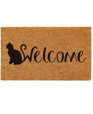 Home & More - Feline Welcome 17" x 29" Coir/Vinyl Doormat