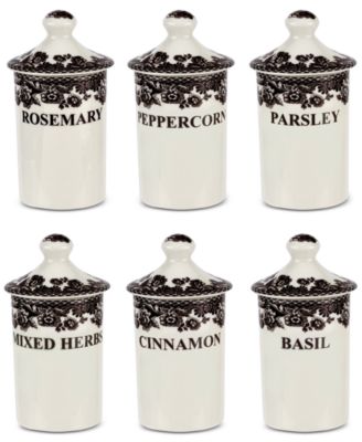 Spode - Delamere Spice Jars, Set of 6