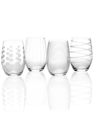 Mikasa - Set of 4 Cheers Stemless Wine Glasses