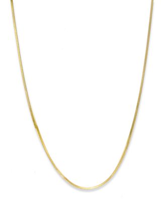Macy's - 24k Gold over Sterling Silver Necklace, 16" Thin Snake Chain Necklace