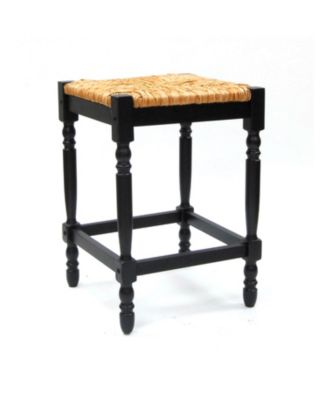 Carolina Living - French Country 24" Turned Leg Seat Stool, Quick Ship