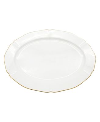 Twig New York - Amelie Brushed Gold Rim 14" Oval Platter