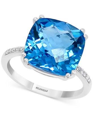 EFFY Collection - Semiprecious & Diamond (1/20 ct. t.w.) Statement Ring in 14k White, Yellow or Rose Gold