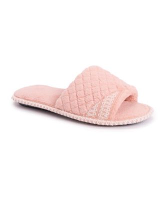 MUK LUKS - Women's Sally Micro-Chenille Open-Toe Slippers
