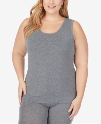 Cuddl Duds - Plus Size Softwear with Stretch Reversible Tank Top