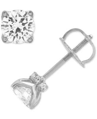 Alethea™ - Certified Diamond Stud Earrings (3/4 ct. t.w.) in 14k White Gold featuring diamonds with the De Beers Code of Origin