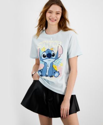 Disney - Juniors' Stitch Short-Sleeve Graphic T-Shirt