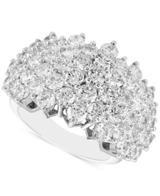 Macy's - Diamond Cluster Statement Ring (5 ct. t.w.) in 14k White Gold