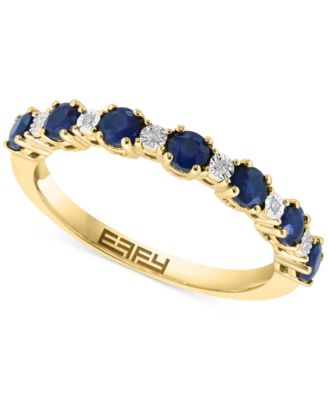 EFFY Collection - Sapphire (1/2 ct. t.w.) & Diamond Accent Stack Ring in Gold-Plated Sterling Silver
